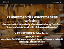 Tablet Screenshot of laedersmeden.dk